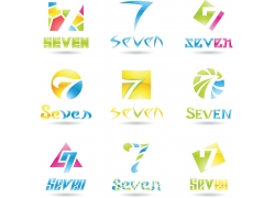 创意7数字logo设计
