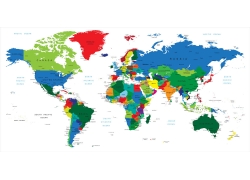 彩色世界地图
