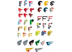 时尚创意字母F设计