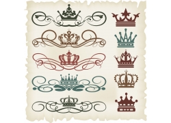 皇冠花纹页面元素