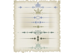 皇冠花纹页面装饰元素