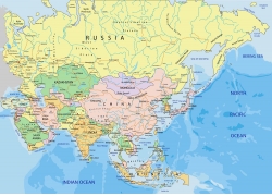 亚洲与欧洲地图
