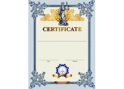 欧式花纹证书设计