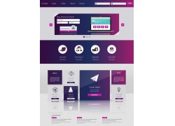 紫色背景网页设计