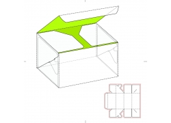 包装盒展开图与立体图