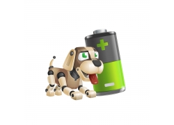 抱充电电池的机器狗