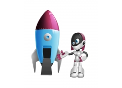 火箭和女机器人