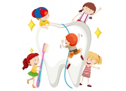 儿童牙齿保健漫画