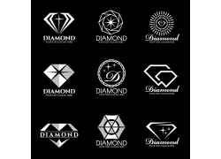 黑白钻石logo