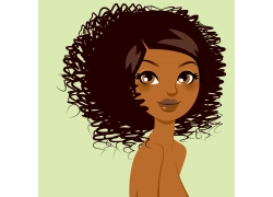 卷发的黑人女性