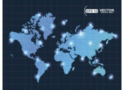 蓝色闪光世界地图