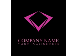 紫色钻石logo设计