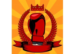 红色皇冠拳头标志