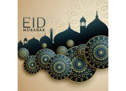 Eid mubarak greeting cards and Ramadan Kareem Islamic vector