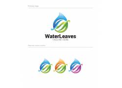 Water_Leaves_-_Logo_Template02