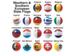 欧洲南部和西部国家球形国旗