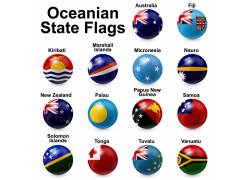 大洋洲国家球面国旗